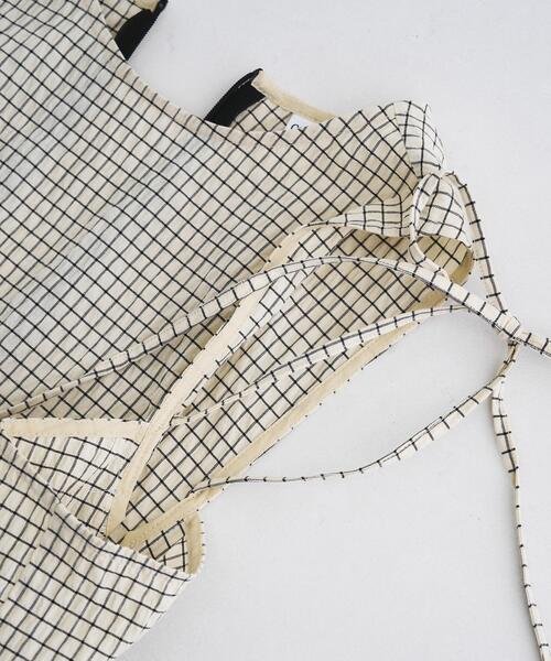 ワンピース shoulder ribbon dressの画像