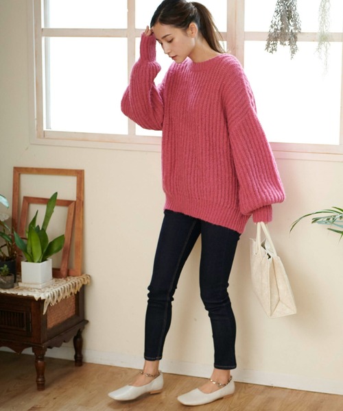 「FREE'S MART」 スキニーデニムパンツ X-SMALL ブラック系その他 レディース_画像2