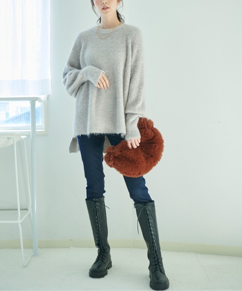 「FREE'S MART」 スキニーデニムパンツ X-SMALL ブラック系その他 レディース_画像6