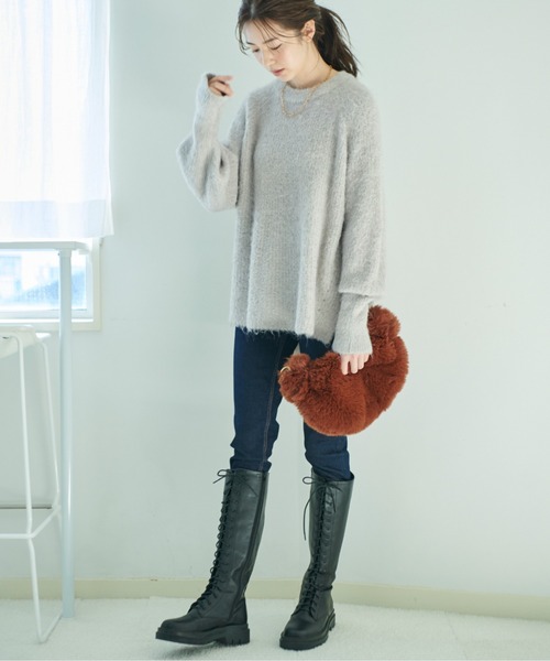 「FREE'S MART」 スキニーデニムパンツ X-SMALL ブラック系その他 レディース_画像7
