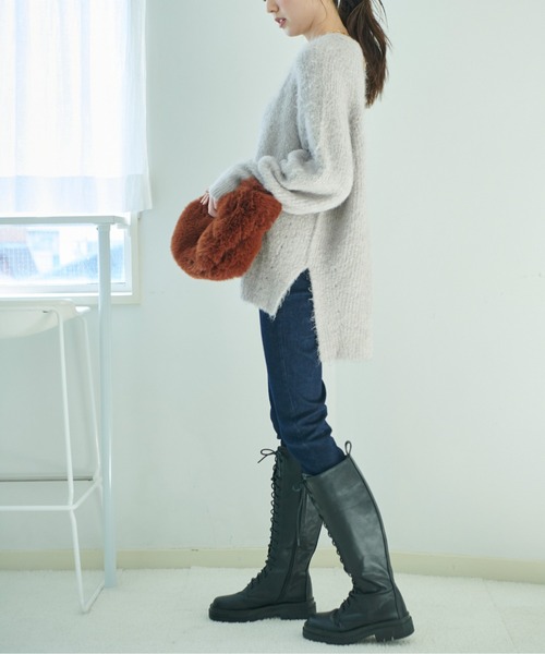 「FREE'S MART」 スキニーデニムパンツ X-SMALL ブラック系その他 レディース_画像8