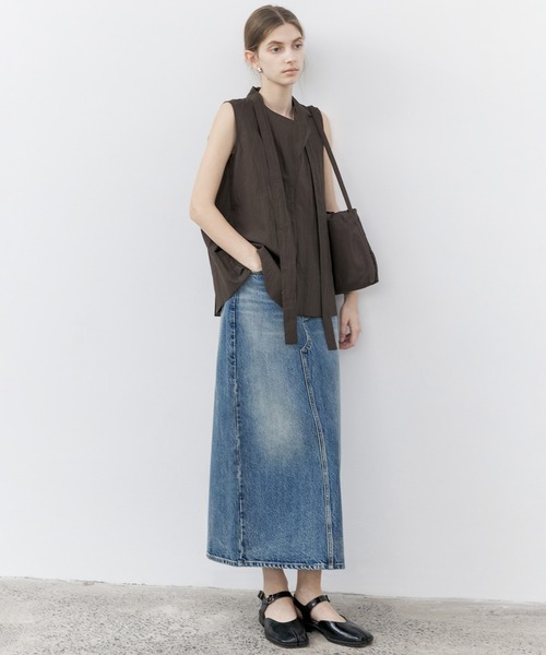 「tageechita」 ノースリーブブラウス M ブラウン レディース_画像4