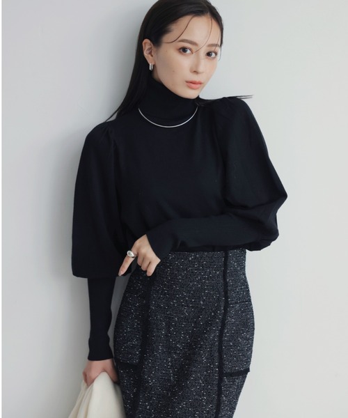 「anuans」 スカート MEDIUM ブラック レディース_画像5