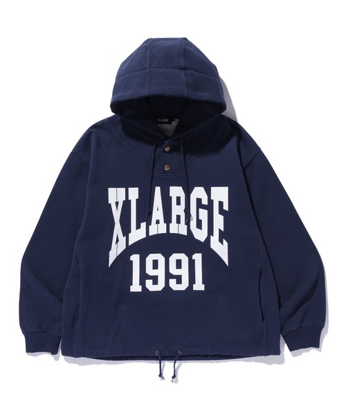 X-LARGE パーカー フード ジップ ネイビー 紺 XLARGE XLARGE（エクストラ ラージ） プルオーバーパーカー L ネイビー メンズ