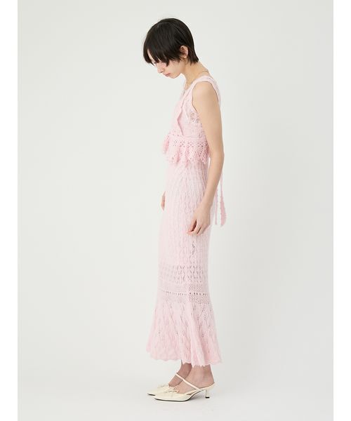 ドレス クロシェニットドレスの画像