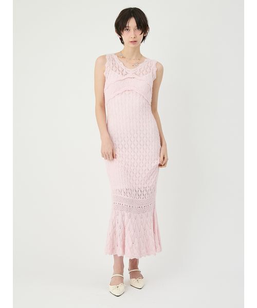 ドレス クロシェニットドレスの画像