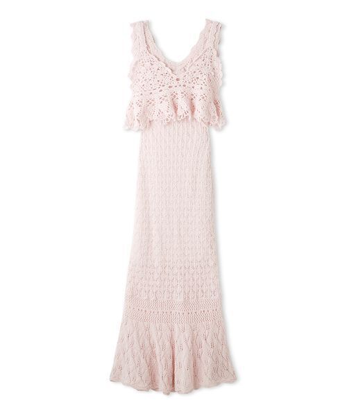 ドレス クロシェニットドレスの画像