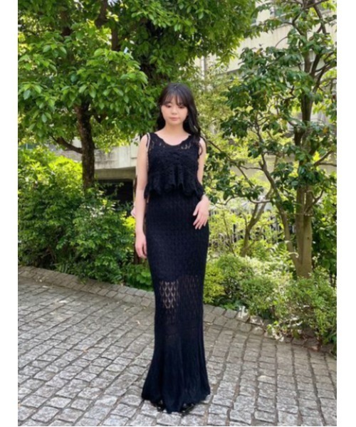 ドレス クロシェニットドレスの画像