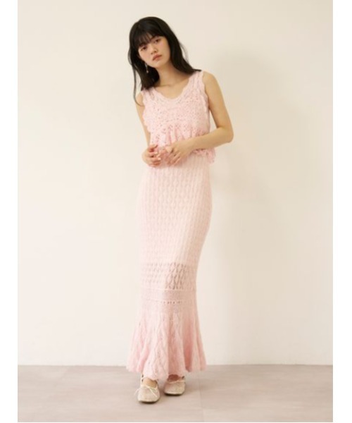ドレス クロシェニットドレスの画像