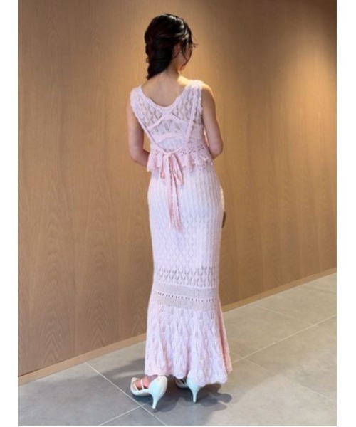 ドレス クロシェニットドレスの画像