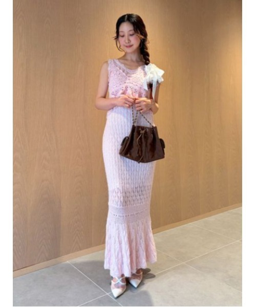 ドレス クロシェニットドレスの画像