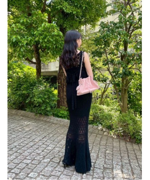 ドレス クロシェニットドレスの画像