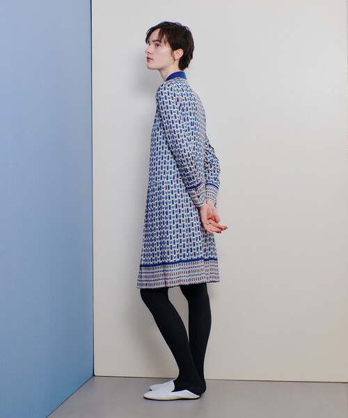 「allureville」 シャツワンピース 2 ブルー レディース_画像3