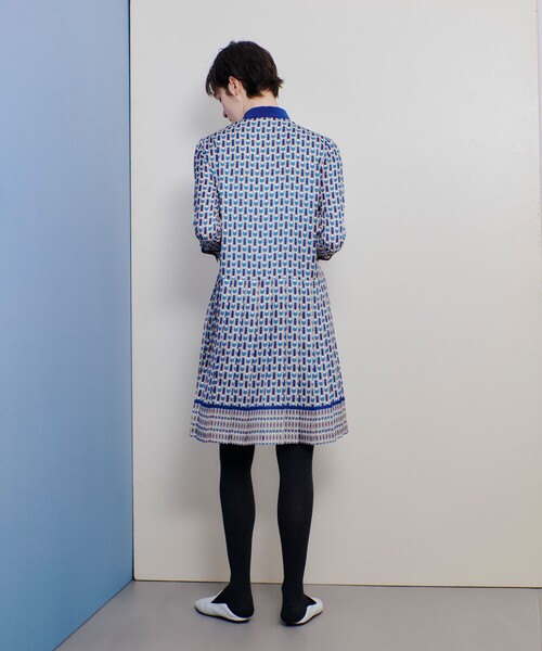 「allureville」 シャツワンピース 2 ブルー レディース_画像4