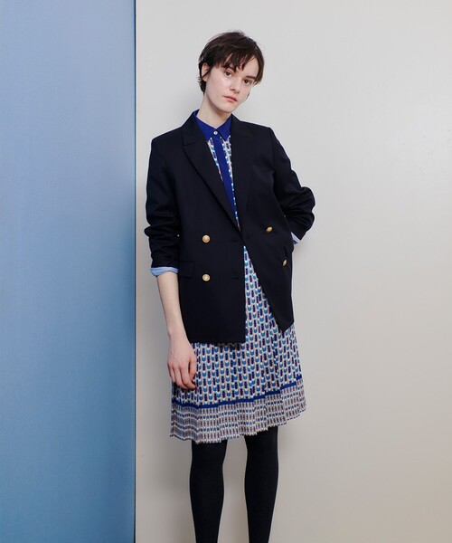 「allureville」 シャツワンピース 2 ブルー レディース_画像6