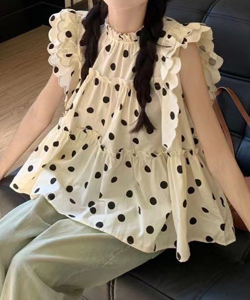 GLAMOROUS JANE（グラマラスジェーン） ブラウス シャツ ドット柄 