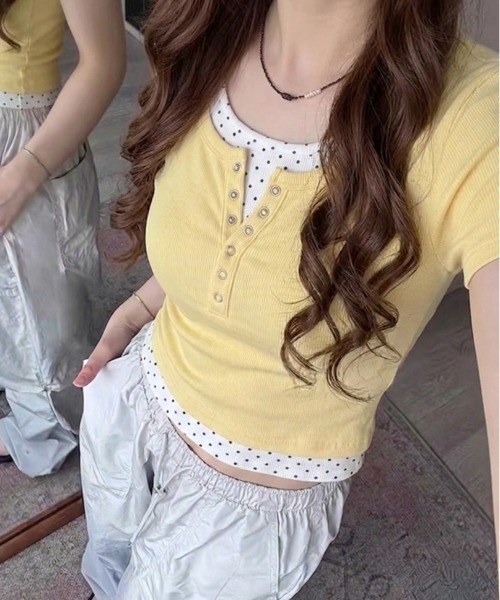 ヘンリーネック tシャツ 半袖 「新色追加」「お気に入り数1.3万人