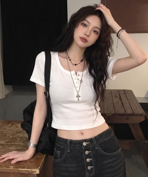 ヘンリーネック tシャツ 半袖 「新色追加」「お気に入り数1.3万人