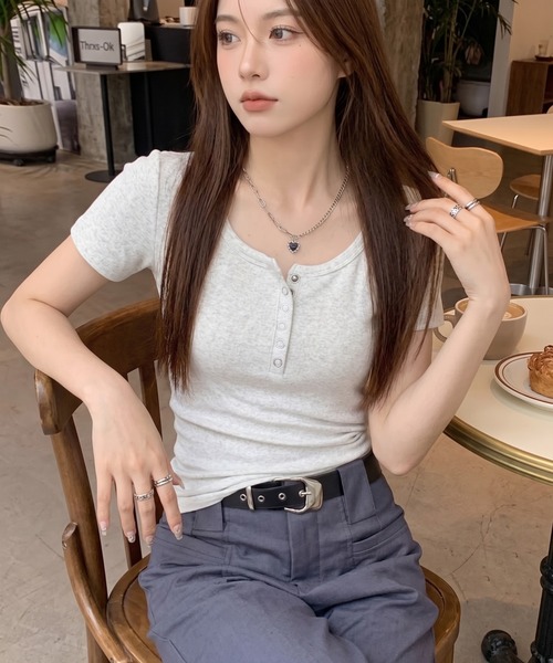 ヘンリーネック tシャツ 半袖 「新色追加」「お気に入り数1.3万人