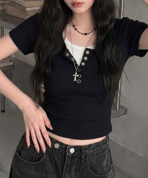 ヘンリーネック tシャツ 半袖 「新色追加」「お気に入り数1.3万人
