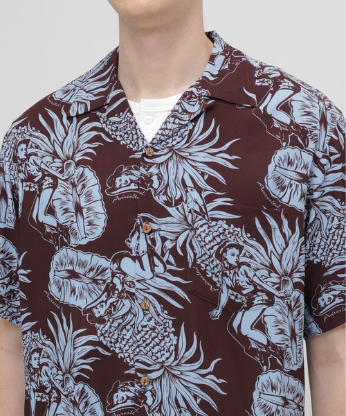 AVIREX（アヴィレックス） アロハシャツ シャツ 半袖 ALOHA SHIRT”PIN