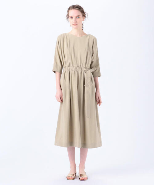 「BALLSEY」 半袖ワンピース 34 ベージュ レディース_画像5