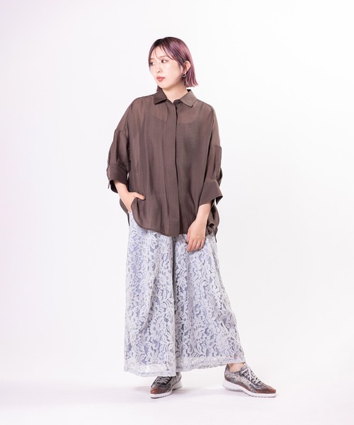 OSMOSIS（オズモーシス） ブラウス シャツ シアービッグシャツ 