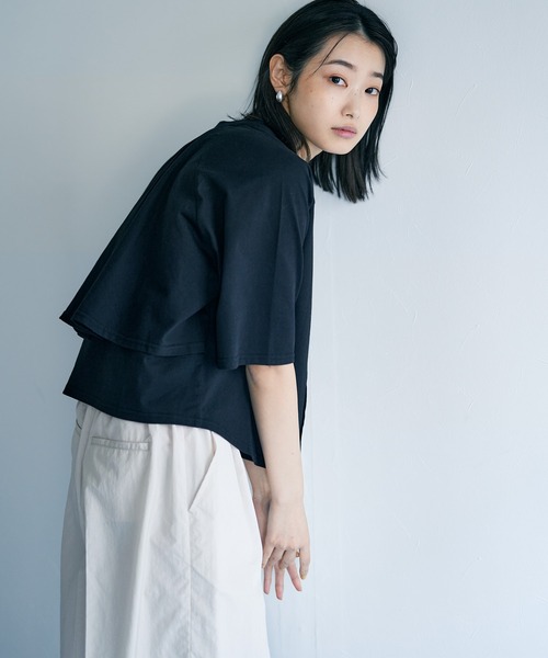 「Audrey and John Wad」 半袖カットソー FREE ライトベージュ レディース_画像3