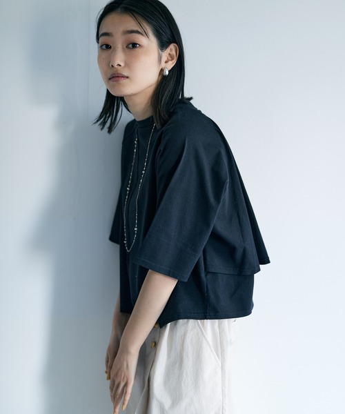 「Audrey and John Wad」 半袖カットソー FREE ライトベージュ レディース_画像9