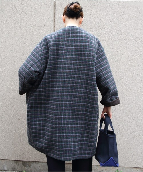 LE GLAZIK ルグラジック ノーカラー ダウンコート 36 ブラック の LE GLAZIK（ルグラジック） ダウンコート ダウンジャケット LE GLAZIK