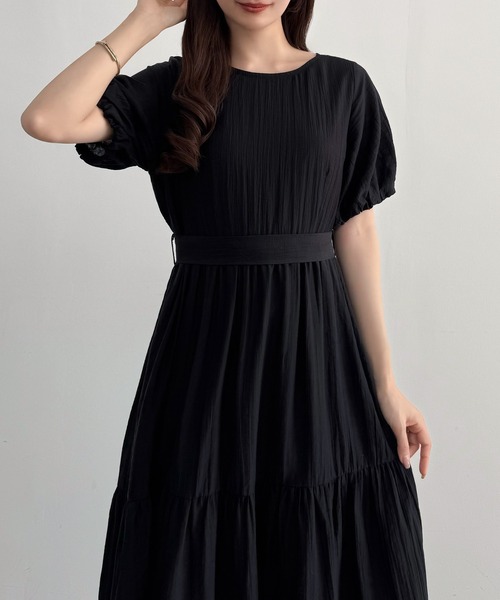 「CENEA」 7分袖ワンピース MEDIUM ブラック レディース_画像6