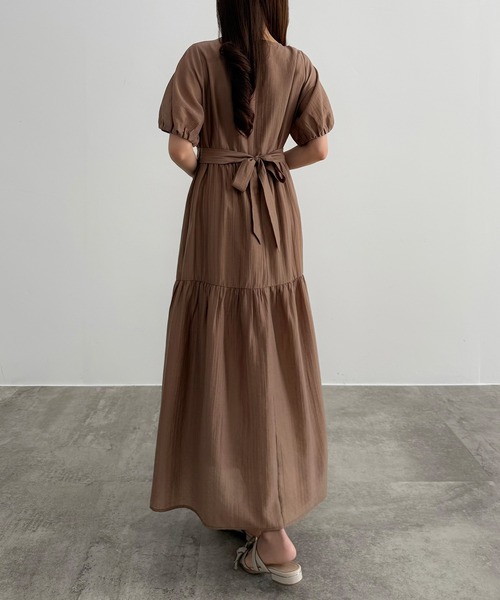 「CENEA」 7分袖ワンピース MEDIUM ブラック レディース_画像8