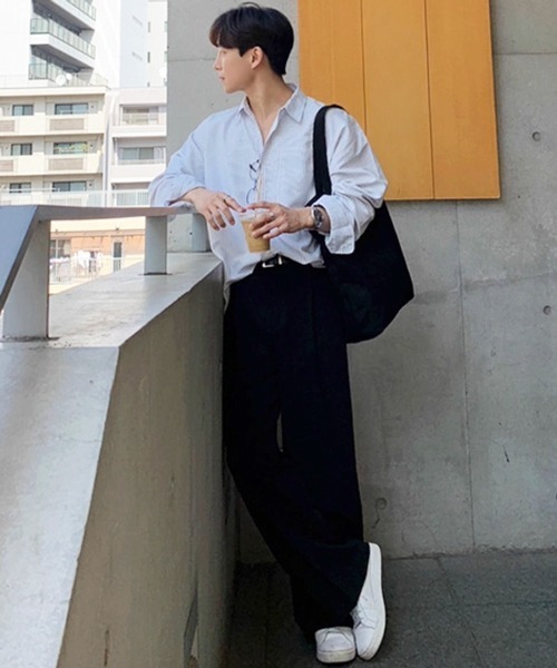 「NOWLE」 長袖シャツ LARGE ブルー メンズ_画像6