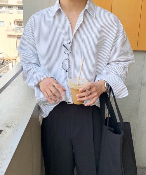「NOWLE」 長袖シャツ LARGE ブルー メンズ_画像8