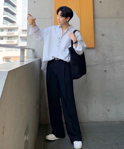 「NOWLE」 長袖シャツ LARGE ブルー メンズ_画像9