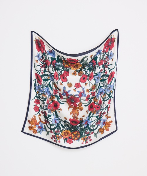 【ヴィンテージ】古着 シアー 総柄 花柄 スカーフ柄 マルチカラー レトロ GUCCI グッチ V.ACCORNERO ヴィンテージ 大判スカーフ ストール