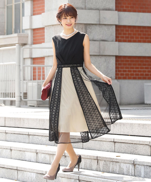 チュール ノースリーブ イブニングドレス r-4953 2104154-1.jpg