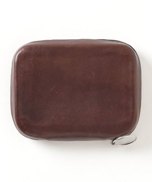 beta post 財布 Mold leather round zip Mini purse (B02LHCO-03