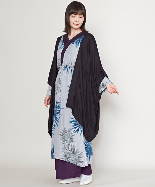 カーディガン 「カヤ」菊薫るUV長羽織 レディース カヤ カーディガン 「カヤ」菊薫るUV長羽織 レディース