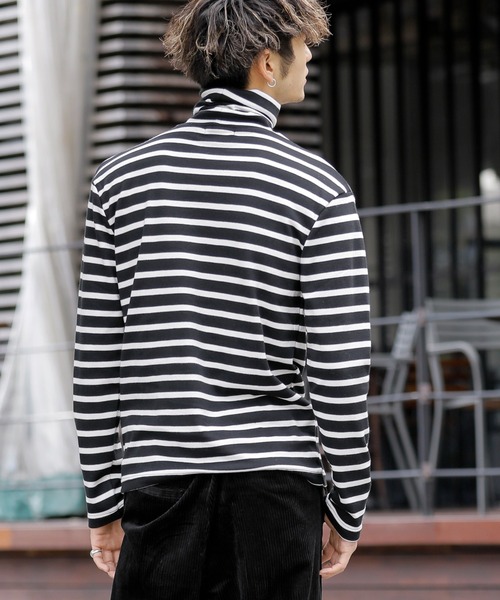 Beno（ビーノ） tシャツ Tシャツ マイクロスムース ボーダー