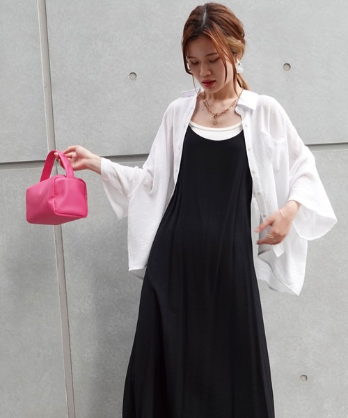 CORNERS ブラウス シャツ ビッグハーフスリーブシャツ レディース 