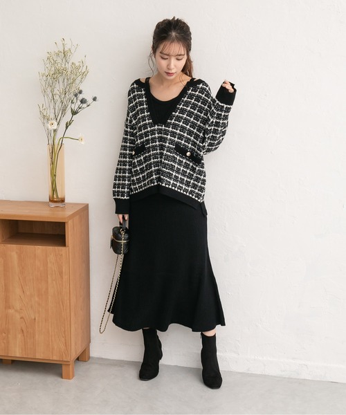 ニット セーター 「DAISY DAYS」ツイードニットセットアップ レディース DAISY DAYS ニット セーター 「DAISY DAYS」ツイードニット
