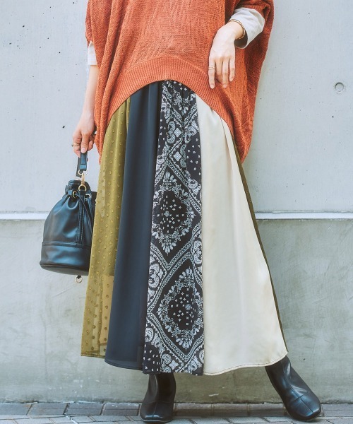Soiunique（スワユニーク） スカート ツギハギマキシスカート