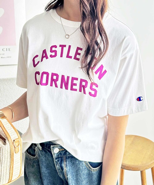 tomoships別注/ロゴTシャツ/新品/レディース/ SHIPS｜【SHIPS別注】81BRANCA:5分袖 ロゴ TEE 24SS | Rakuten