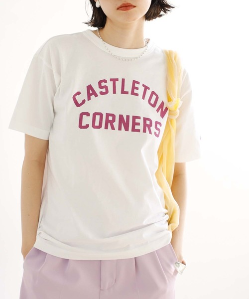 tomoships別注/ロゴTシャツ/新品/レディース/ セール】【SHIPS別注】Champion: SHIPS LOGO プリント TEE（T