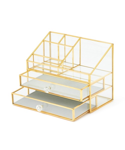 Francfranc（フランフラン） 収納 ガラスオーガナイザー ドロワー