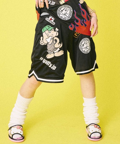 GALFY / チーム犬 / メッシュショートパンツ / L / 新品未使用 GALFY パンツ GALFY（ガルフィー）「チーム犬」メッシュショーツ