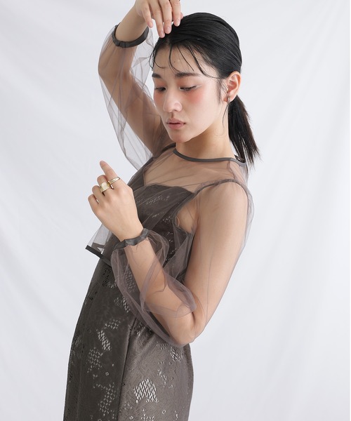atlo（アトロ） ドレス 結婚式 パーティー ドレス Iライン 袖あり