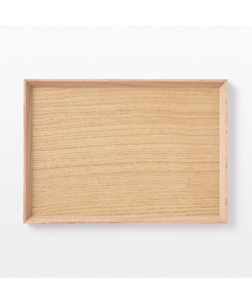 無印良品（MUJI） ランチョンマット 木製 角型トレー 約幅27×奥行