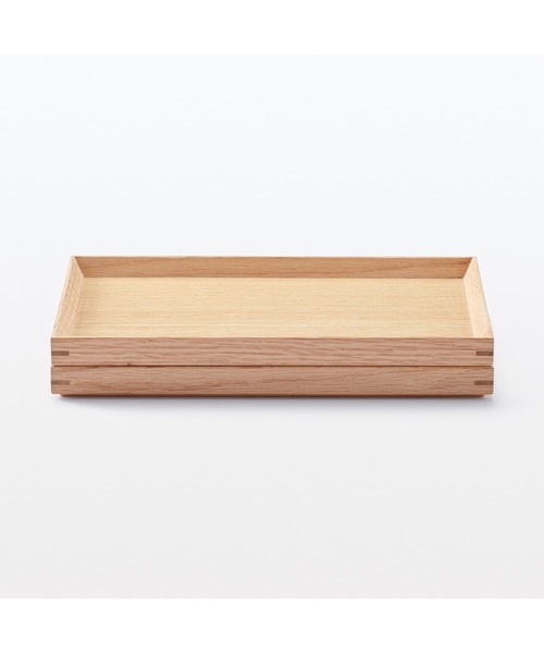 無印良品（MUJI） ランチョンマット 木製 角型トレー 約幅27×奥行